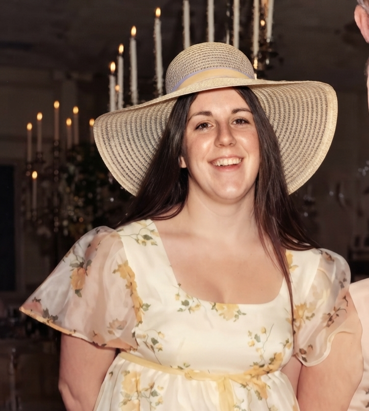 A woman wearing a hat