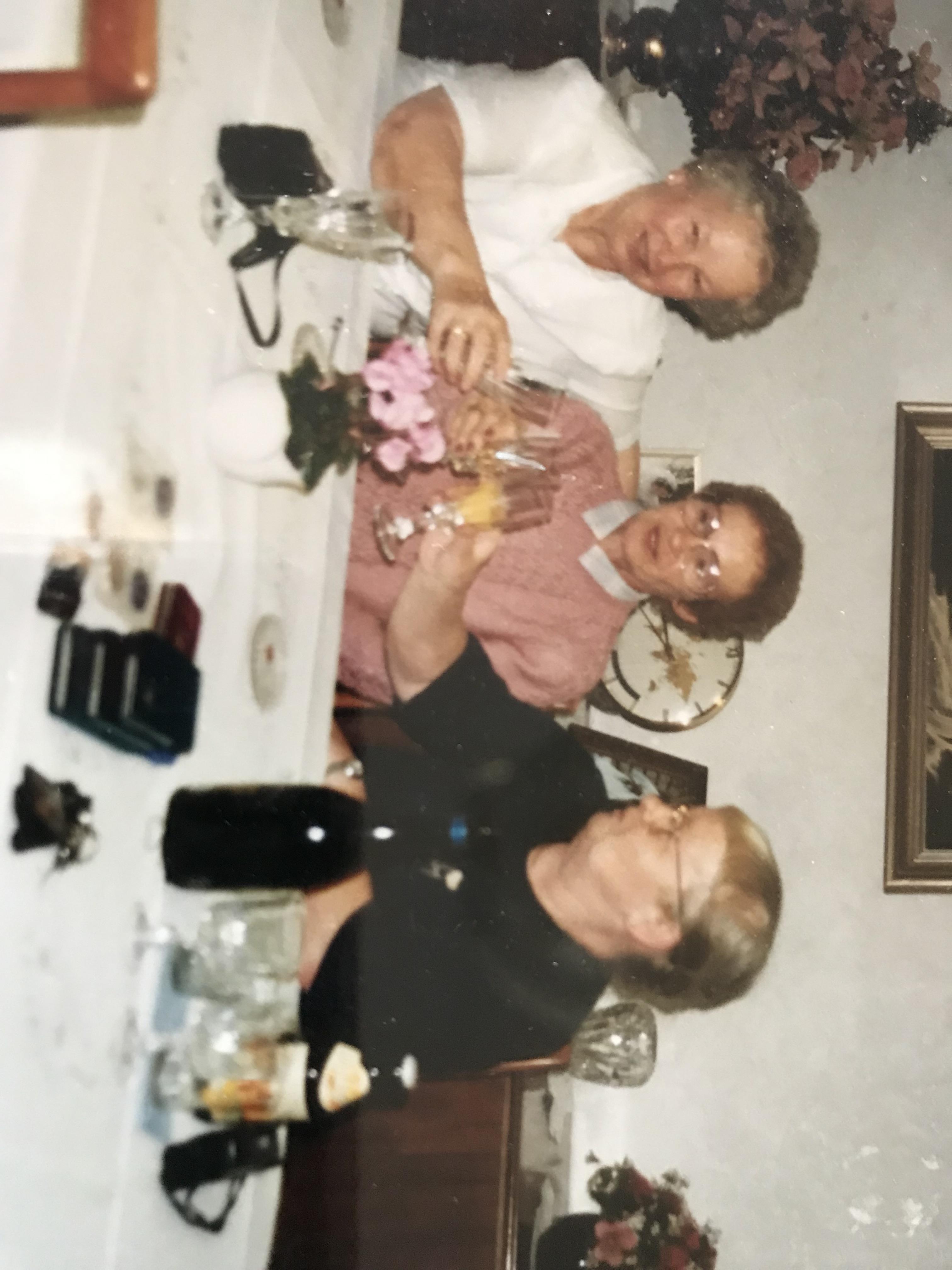 A group of people sitting at a table