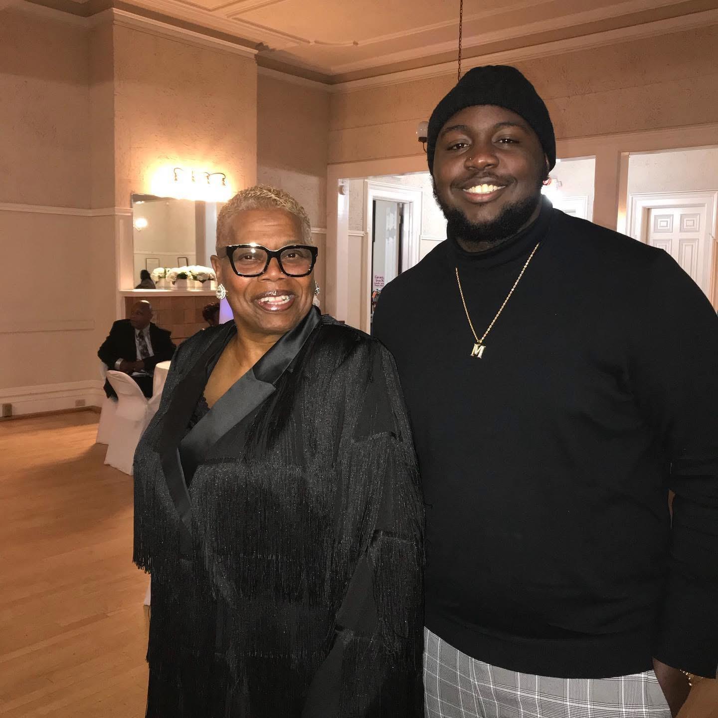 A man and woman standing together