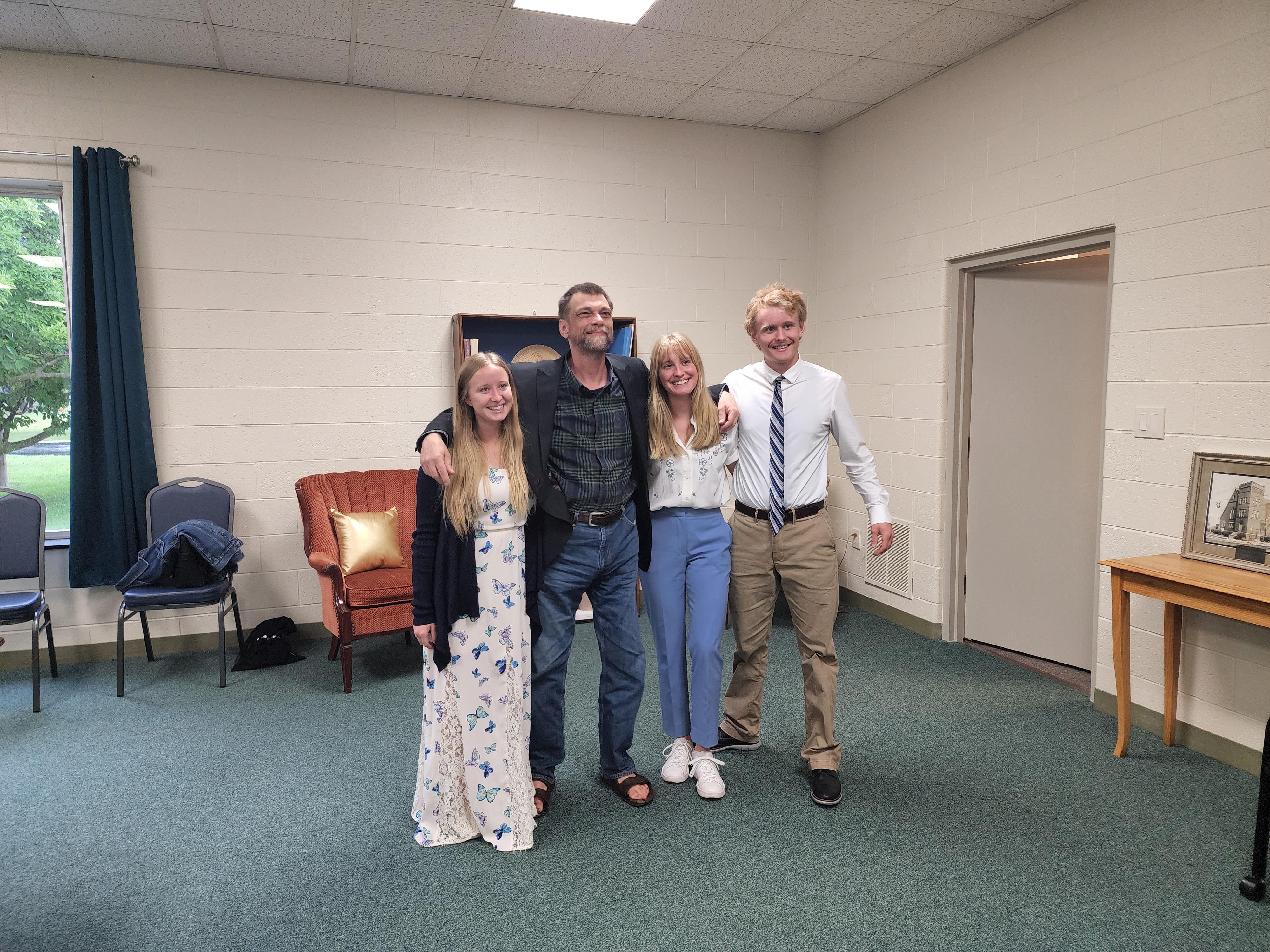 A group of people posing for a photo