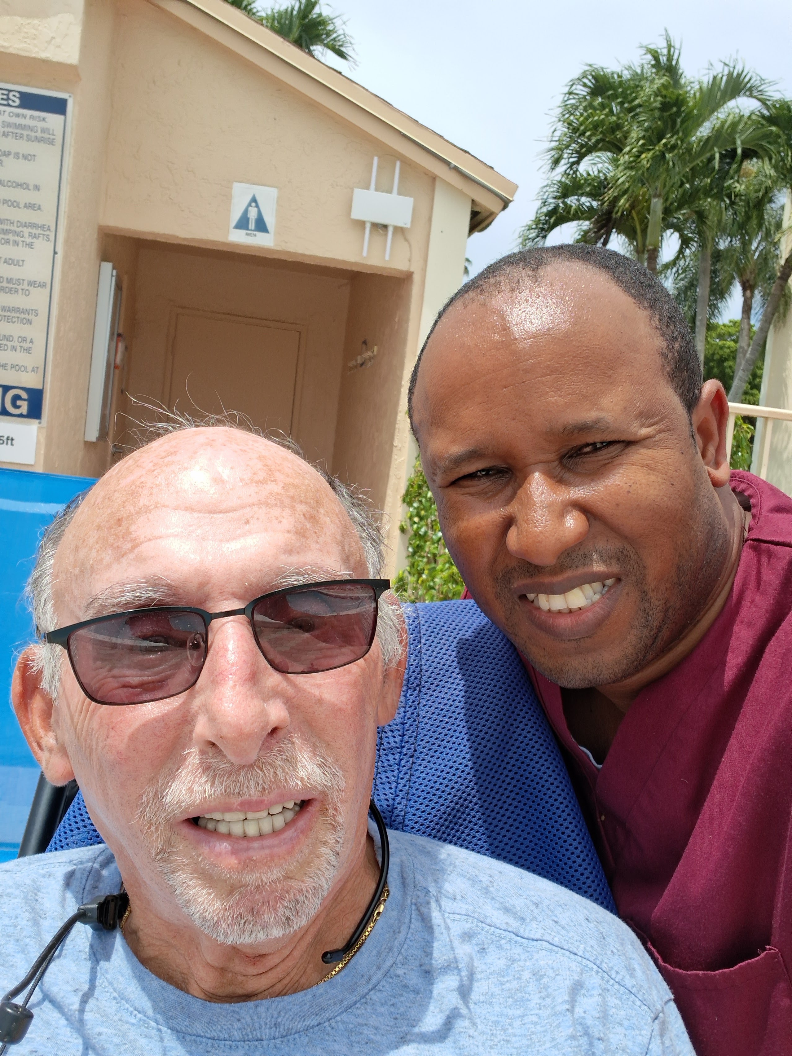 Two men taking a selfie
