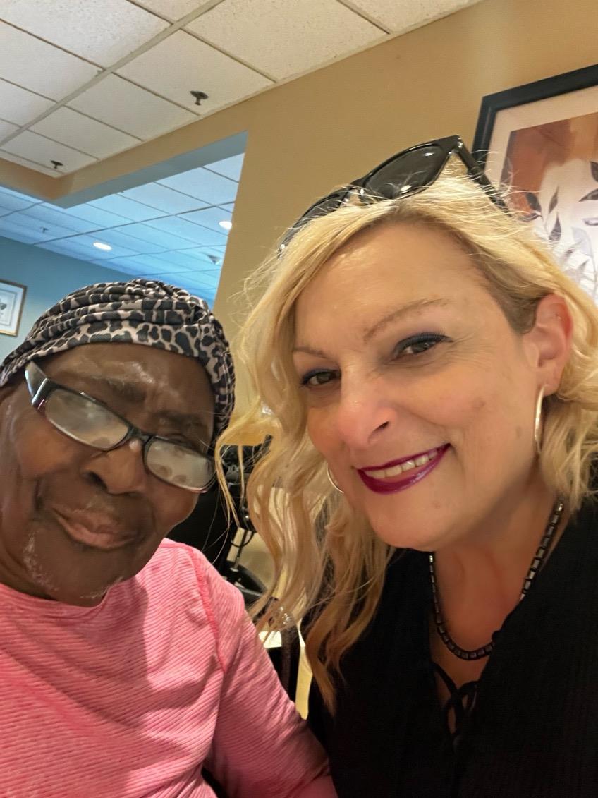 Two women taking a selfie