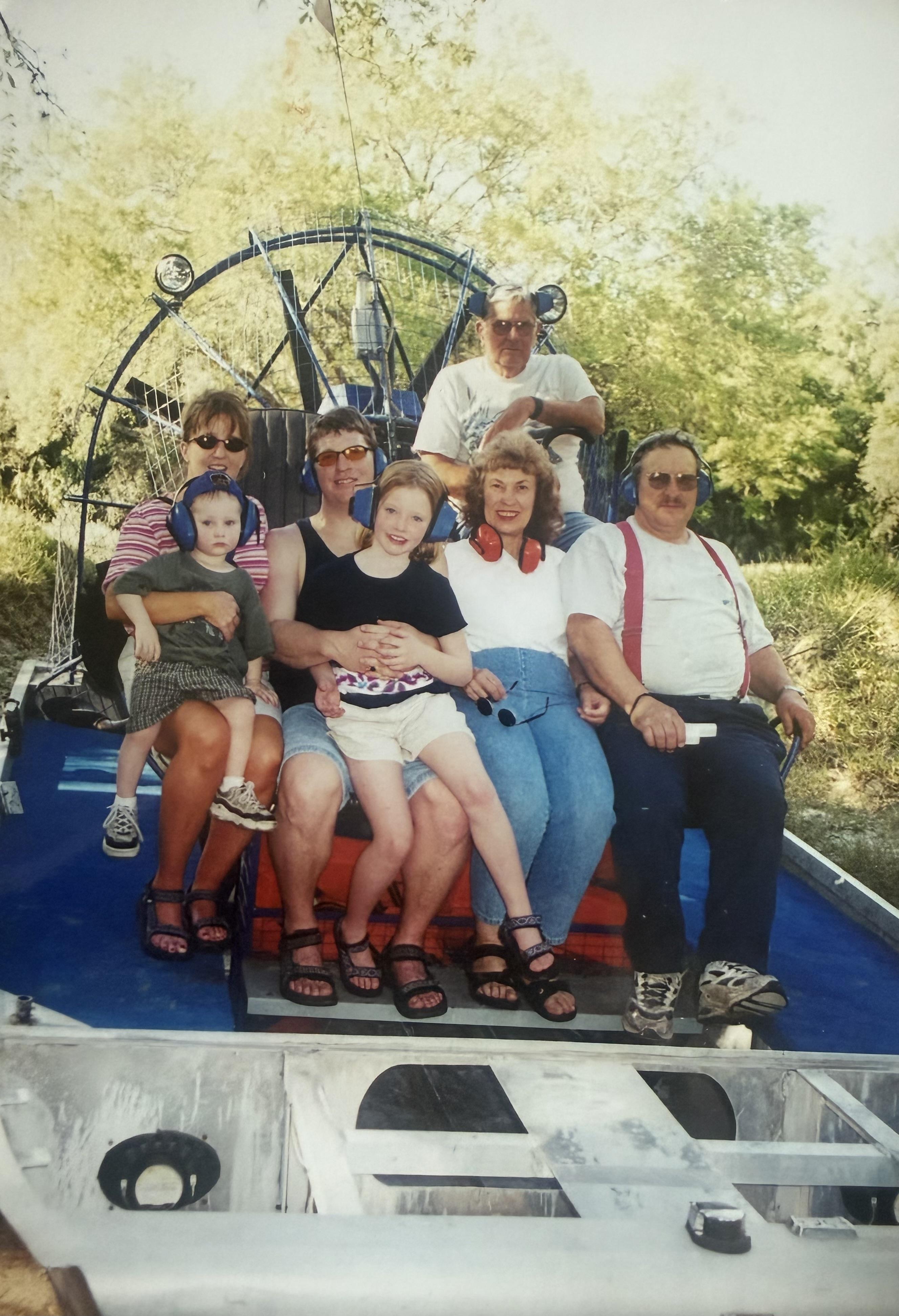 A group of people on a boat