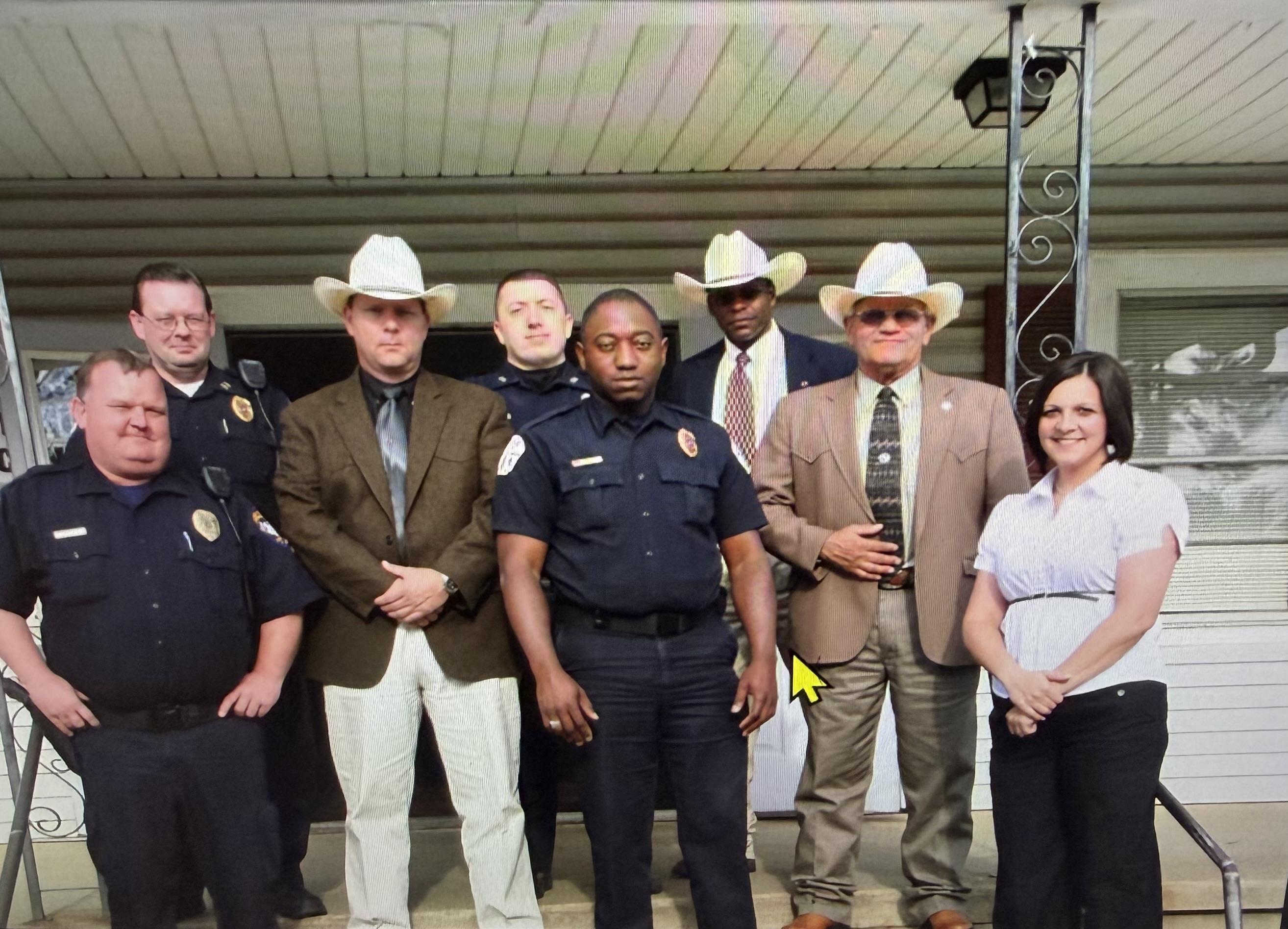 A group of people standing together