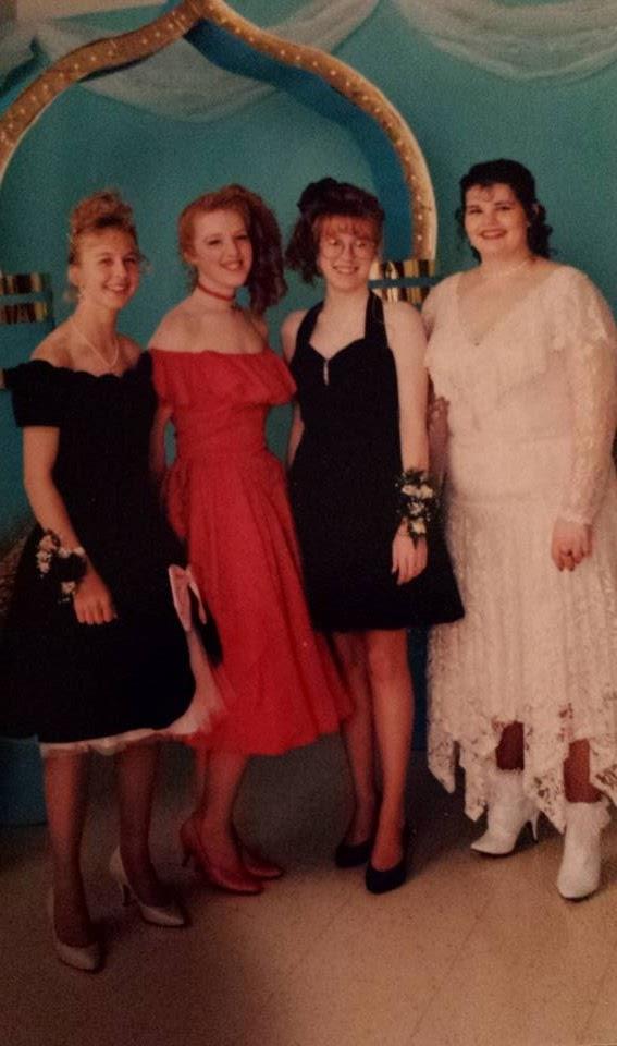 A group of women in dresses