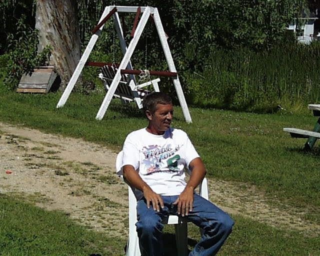A man sitting in a chair