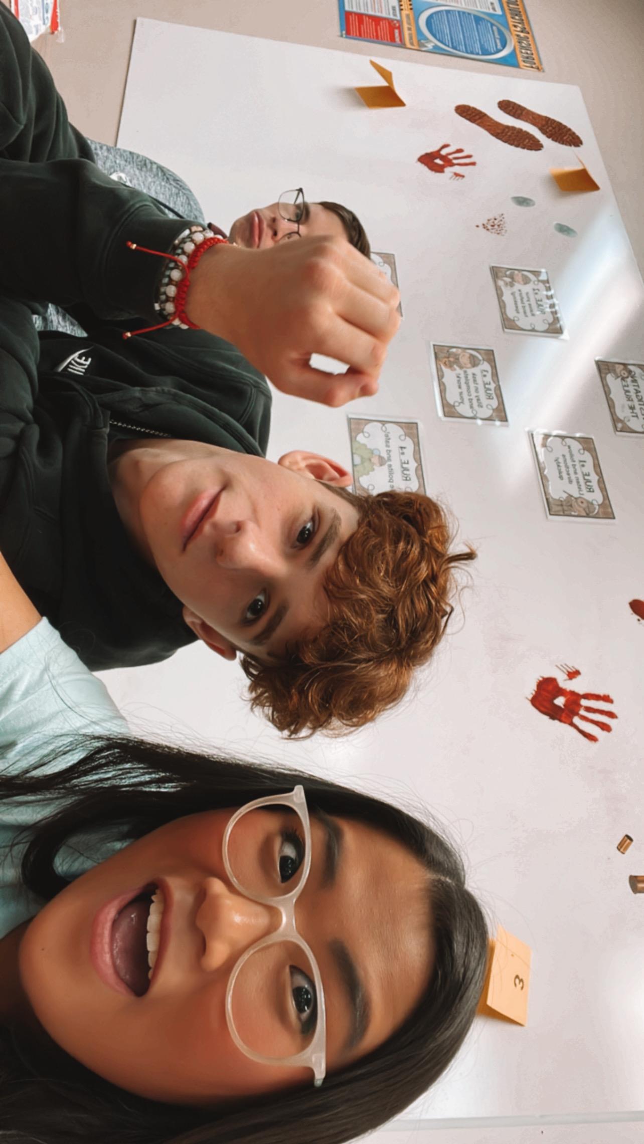 A group of people taking a selfie