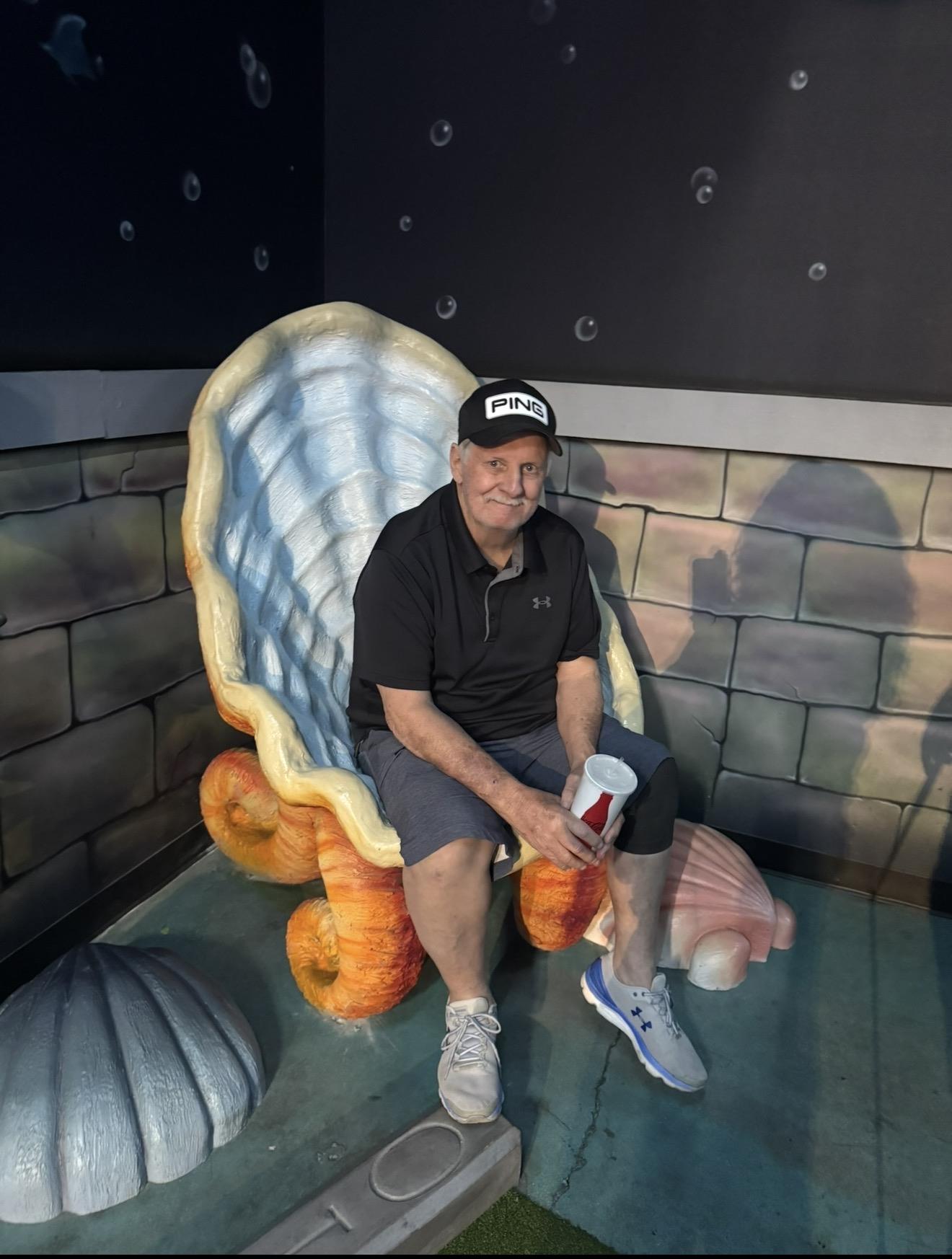 A man sitting on a chair