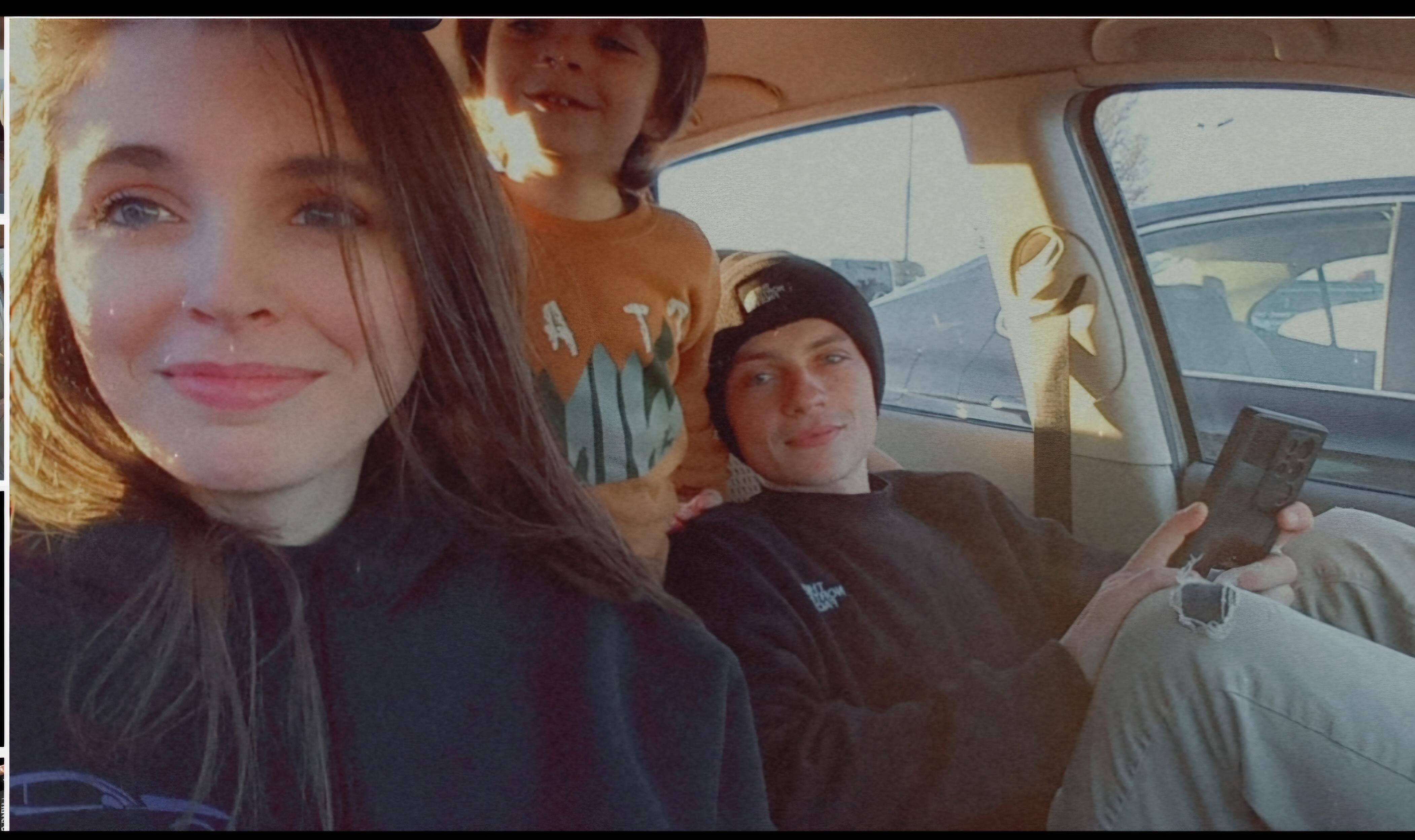 A group of people in a car