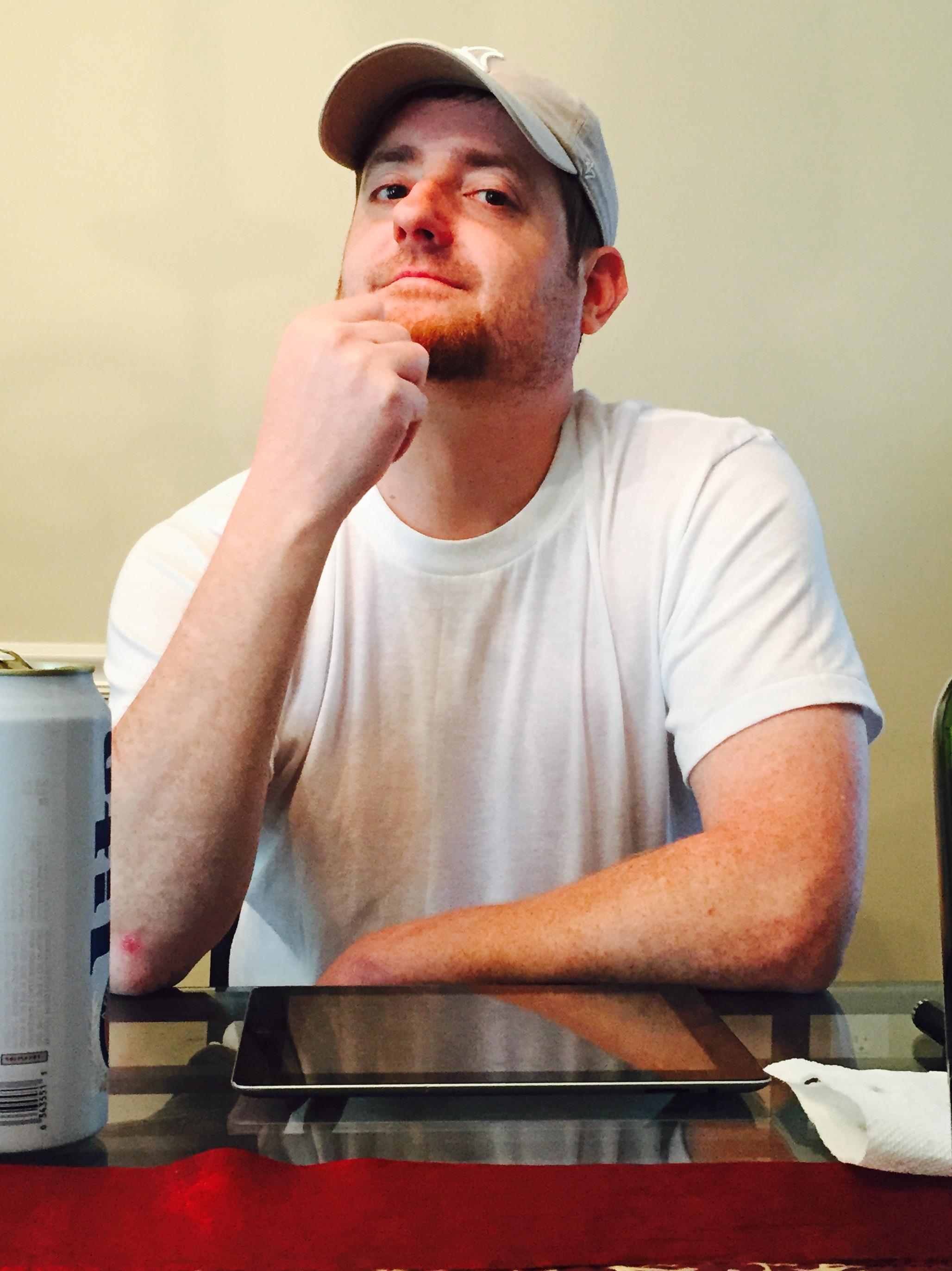 A man in a white shirt