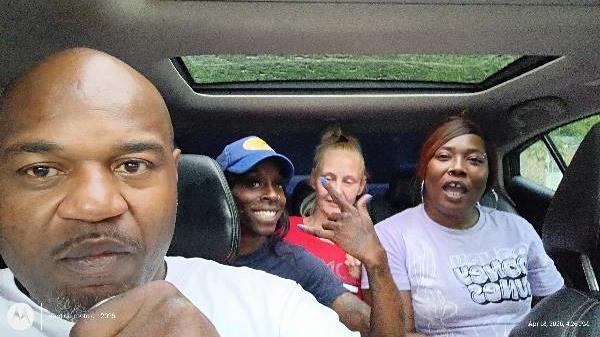 A group of people in a car