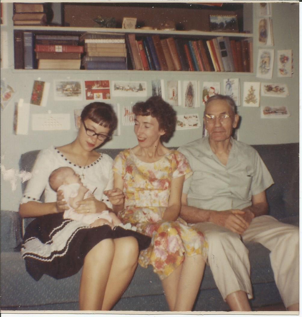 A group of people sitting on a couch