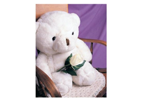 Teddy Bear with White Rose Teddy Bear with White Rose