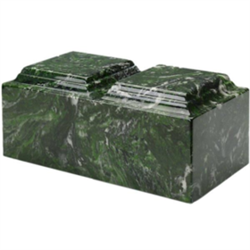 Meadow Green Synthetic Marble Companion Urn