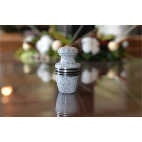 White with Black Speckles and Metal Band~ White with Black Speckles and Metal Band~