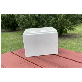 Small Rectangle White Marble Sharing Urn Small Rectangle White Marble Sharing Urn