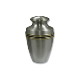 Pewter Grecian with Brass Band $198 Pewter Grecian with Brass Band $198