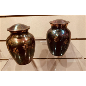 Paw Track Teal Raku Brass Paw-print Urns $85 Paw Track Teal Raku Brass Paw-print Urns $85