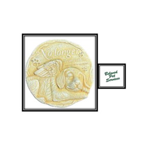 Yellow Pet Stone with Angel Dog