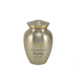Classic Paw Print Urn - Pewter Classic Paw Print Urn - Pewter