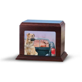 Elegant Photo Urn - Mahogany Elegant Photo Urn - Mahogany