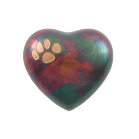 Keepsake Heart - Classic Single Paw Raku Keepsake Heart - Classic Single Paw Raku