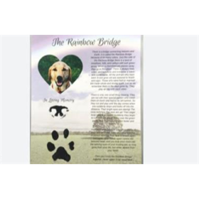 Ink Paw and Nose Print - Rainbow Bridge Poem Ink Paw and Nose Print - Rainbow Bridge Poem