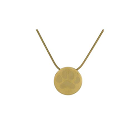 Round Pendant with Large Paw - Bronze Round Pendant with Large Paw - Bronze