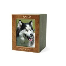 Wood Photo Urn - Natural Wood Photo Urn - Natural