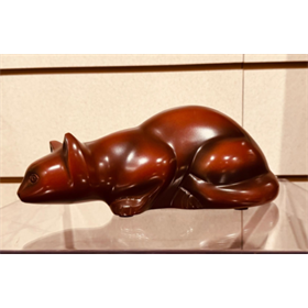 Bronze Crouching Cat Urn - $105 Bronze Crouching Cat Urn - $105
