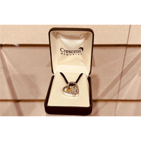 Heart and Dog Cremation Necklace Pendant - $99.00 Heart and Dog Cremation Necklace Pendant - $99.00