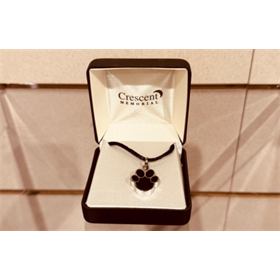 Paw Print Cremation Necklace Pendant - $99.00 Paw Print Cremation Necklace Pendant - $99.00