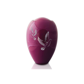 Burgundy Doves Urn Burgundy Doves Urn