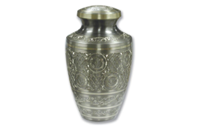 Cremation Urns - Platinum Engraved Urn