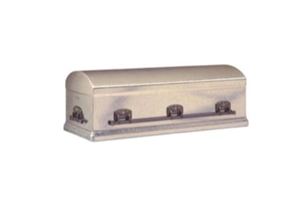 Silver Galvanized 7 Gauge Steel Burial Vault Silver Galvanized 7 Gauge Steel Burial Vault