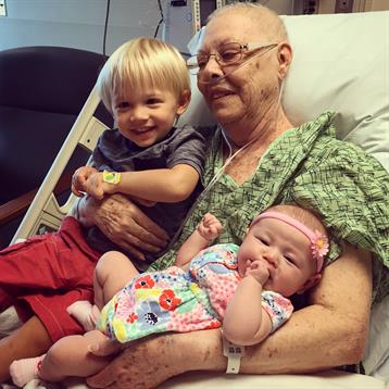 Melba with her Grandkids