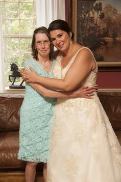 Pictures of Marcia Camp on her daughters wedding day