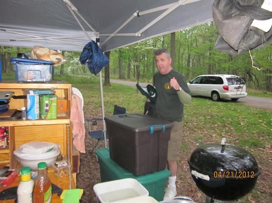 Fred at the campsite