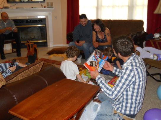 Family birthday party in April 2012
