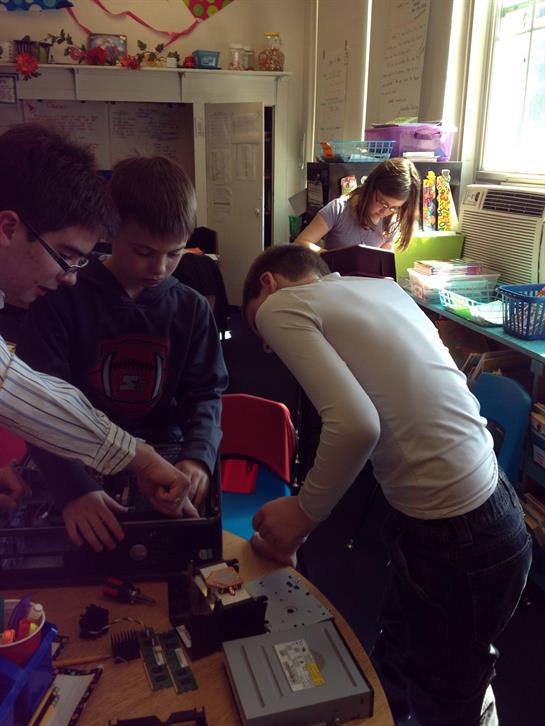 Volunteering at Wiggin Street Elementary School
