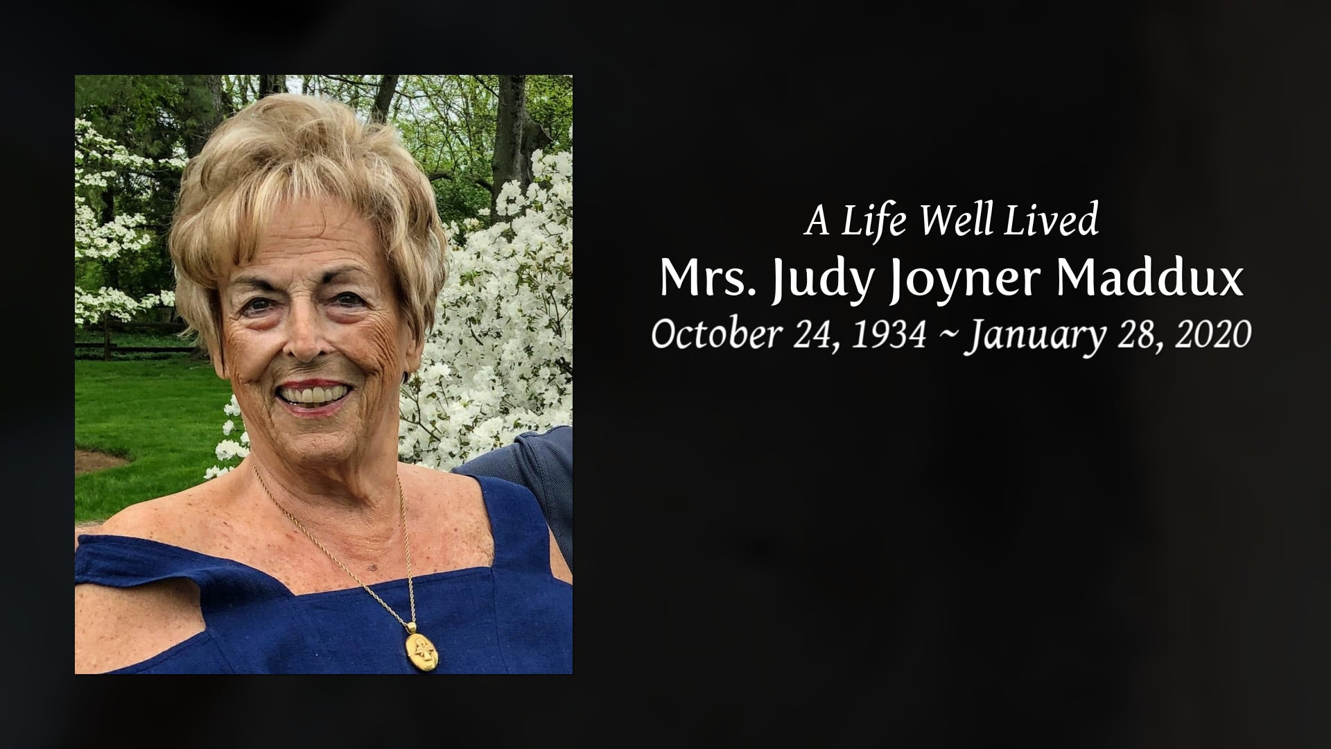Tribute Wall | Mrs. Judy M. Maddux