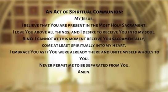An Act of Spiritual Communion