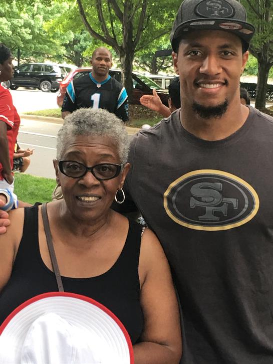 Evelyn & Eric Todd with the 49ers