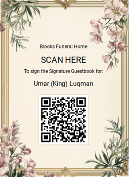Scan the QR code to sign the guestbook now