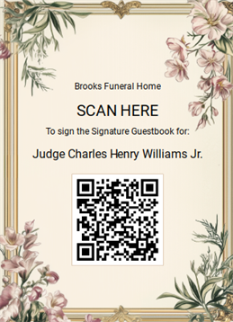Scan the QR Code to sign the guestbook now.