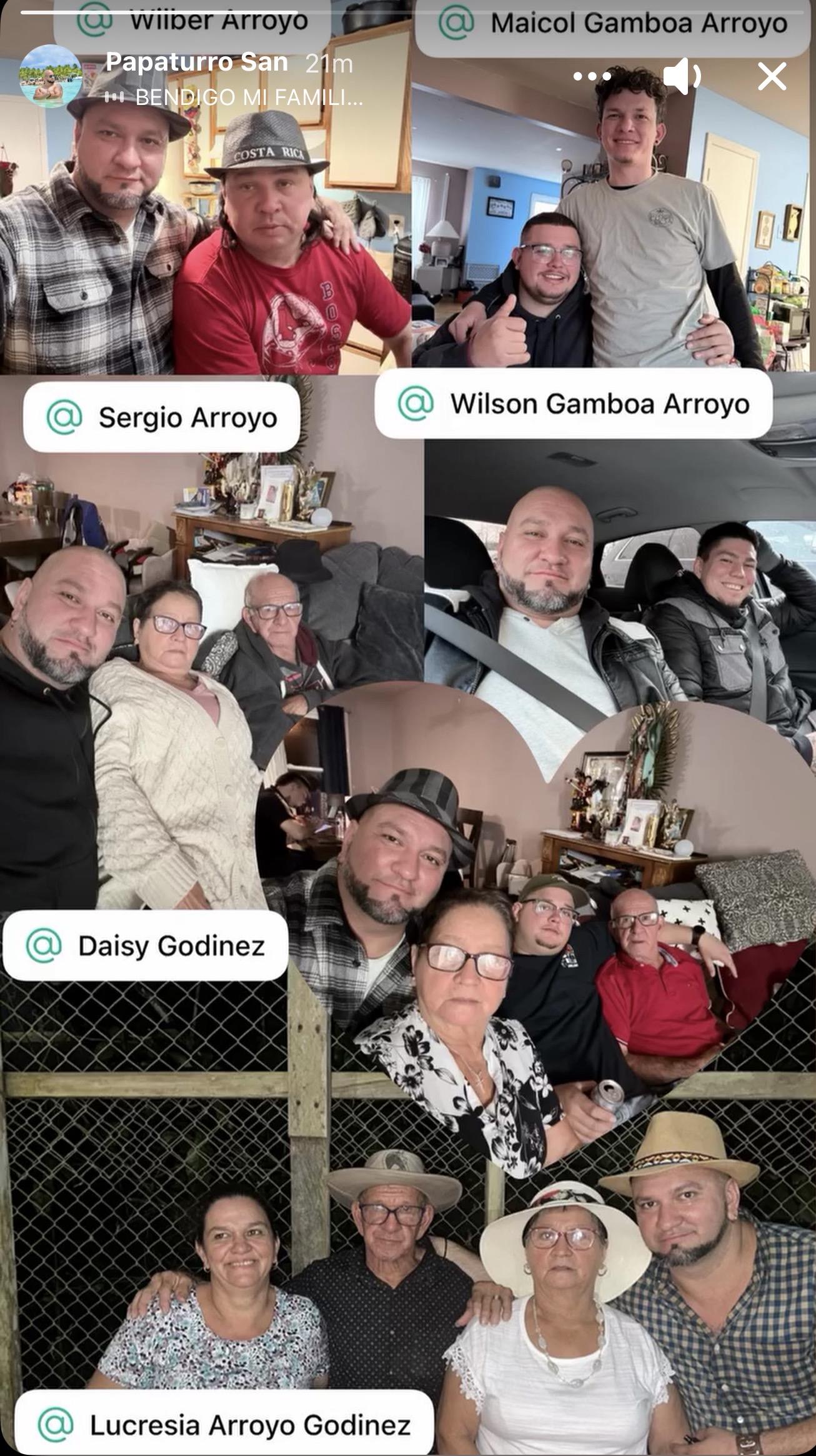 El último fin de año q tuvimos la dicha de tenerte con nosotros te amamos Sergio arroyo mora