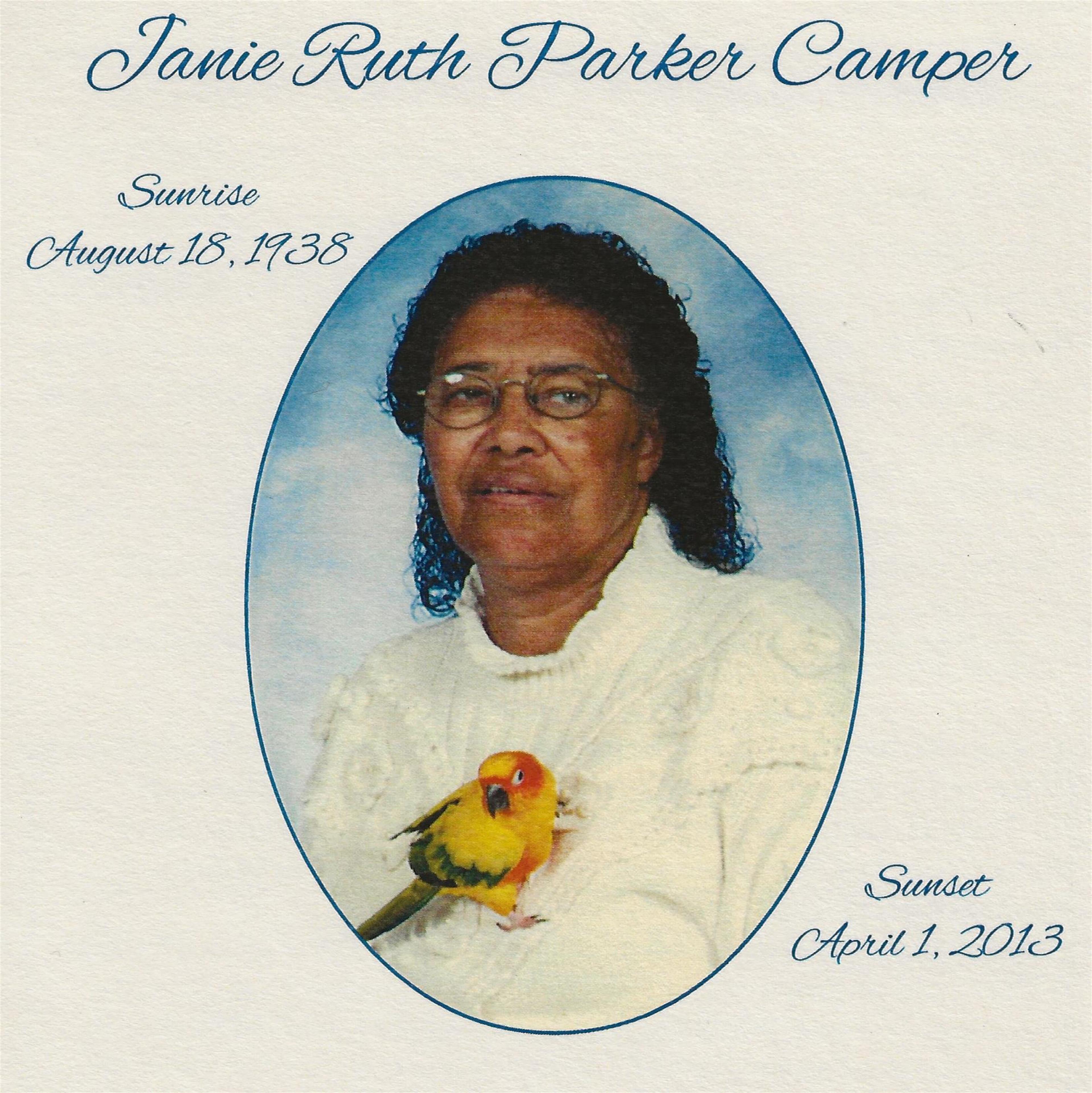 Mrs. Janie Ruth Parker Camper