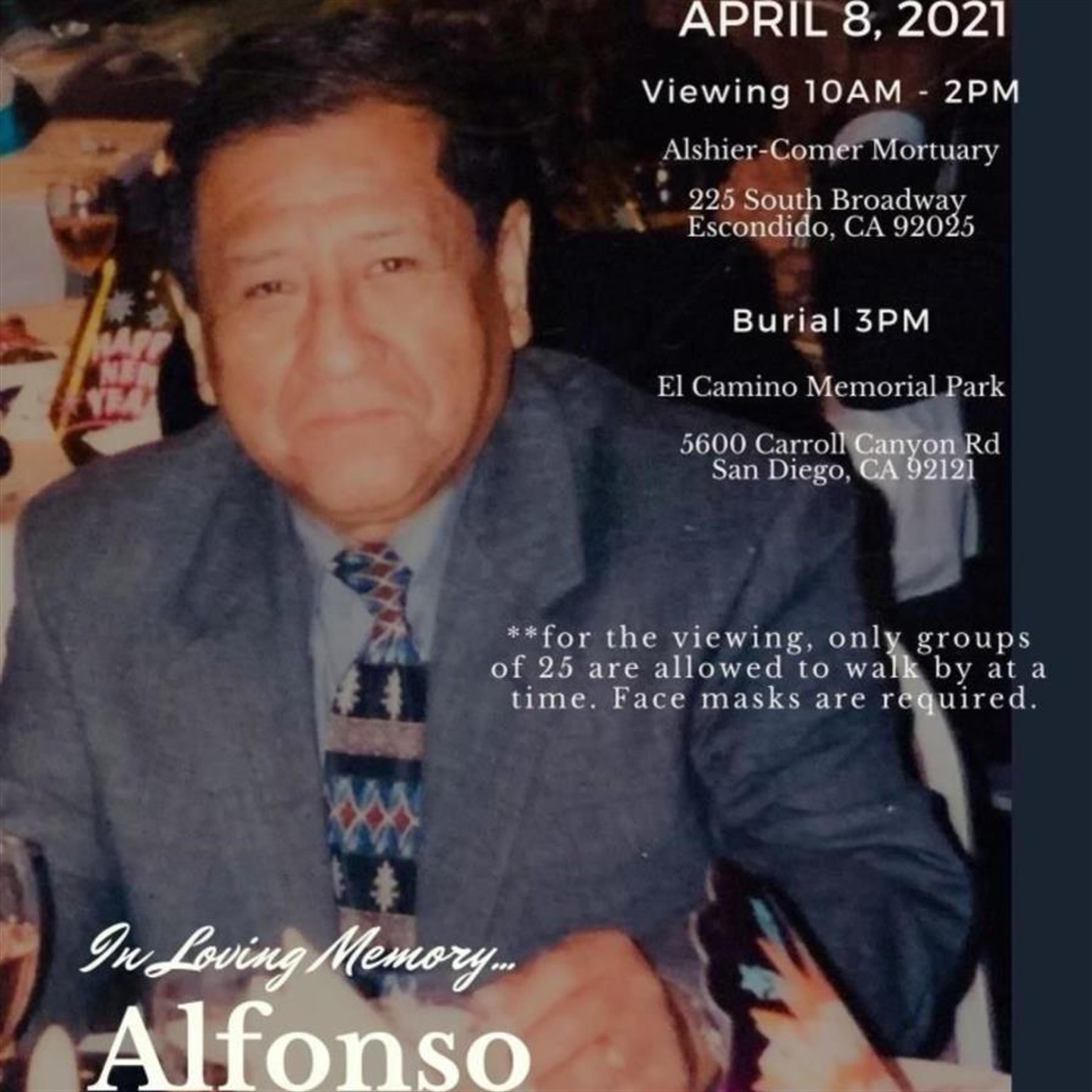 Alfonso Alvarado's obituary picture