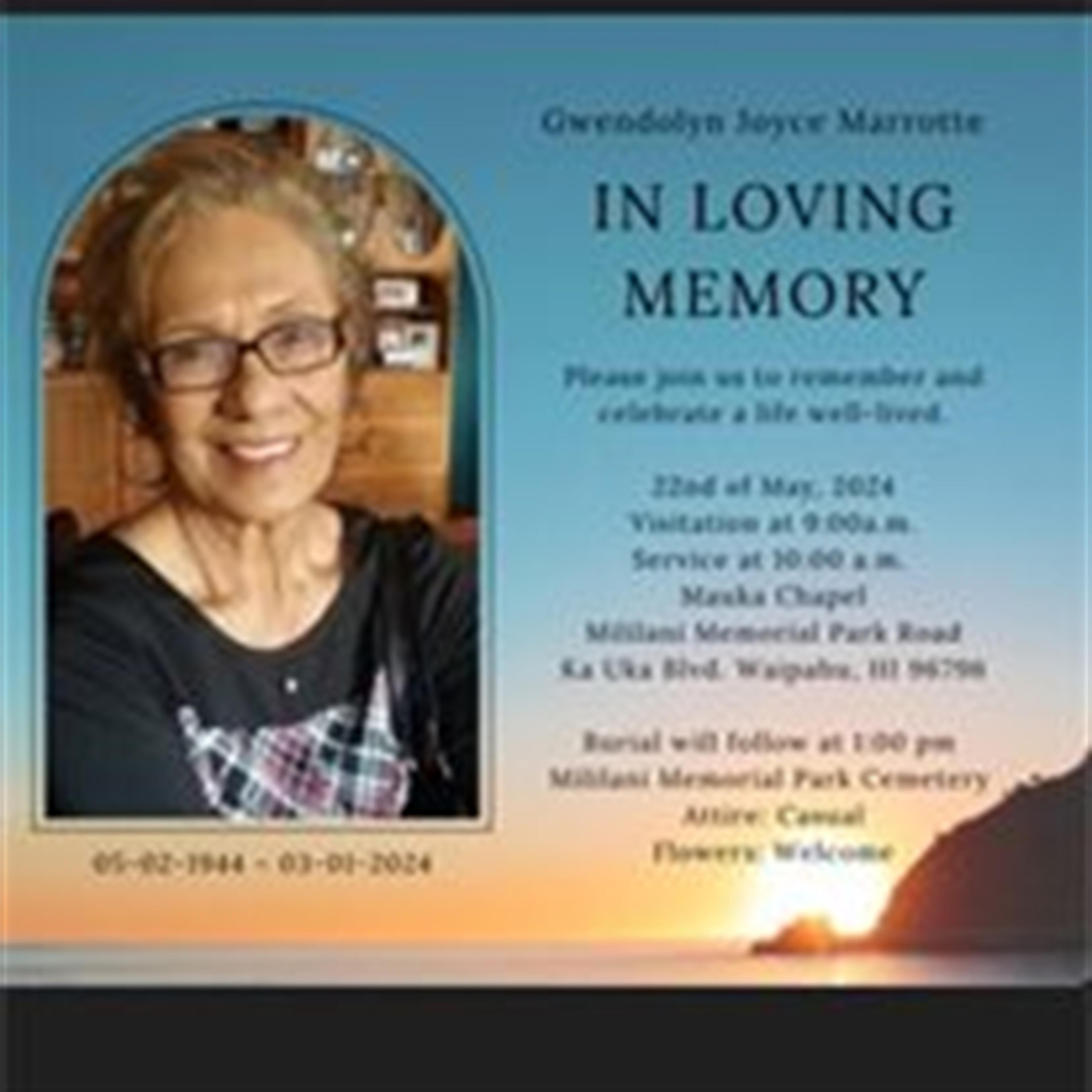 Gwendolyn Joyce Marrotte