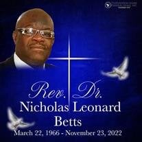 Rev. Dr. Nicholas Leonard Betts